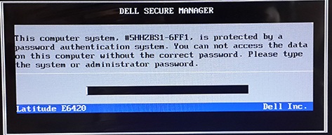 Dell 6FF1 bios password recovery