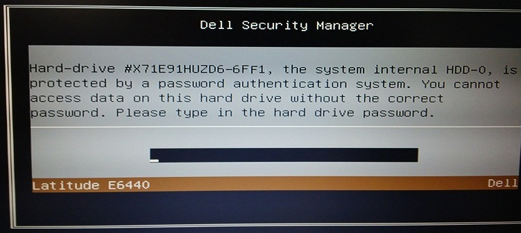 Dell 6FF1 HDD password