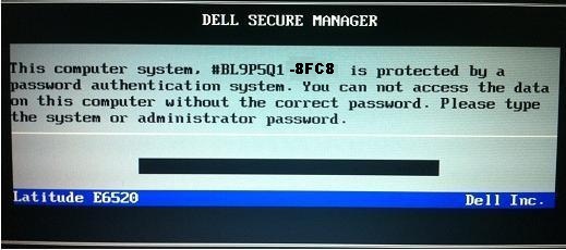 Dell 8FC8 System Admin Password