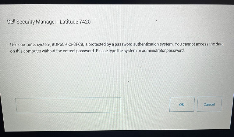 Dell 8FC8 bios master password