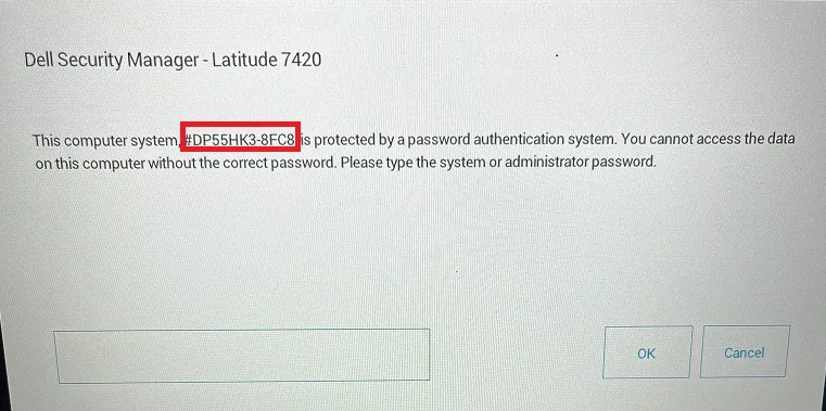 Dell Vostro 8FC8 bios master password