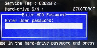 Dell password from hard drive S/N