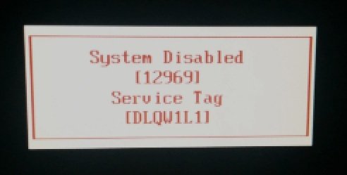 Dell system disabled bios password recovery